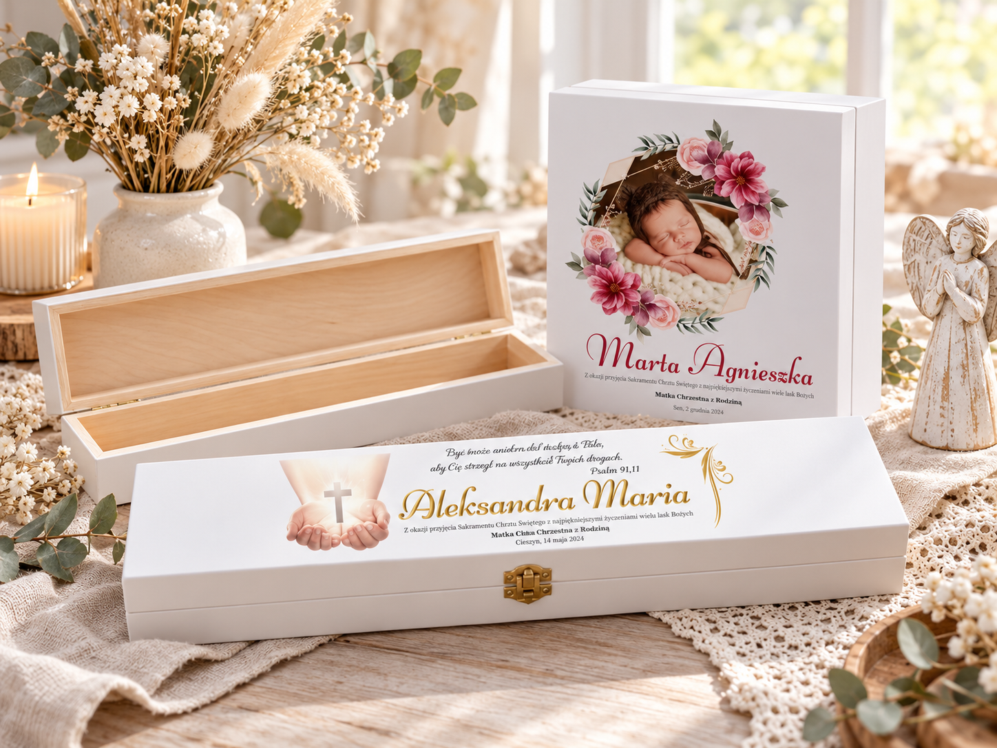 Pudełka z nadrukiem – personalizowane drewniane szkatułki i pudełeczka ze zdjęciem, imieniem oraz dedykacją
